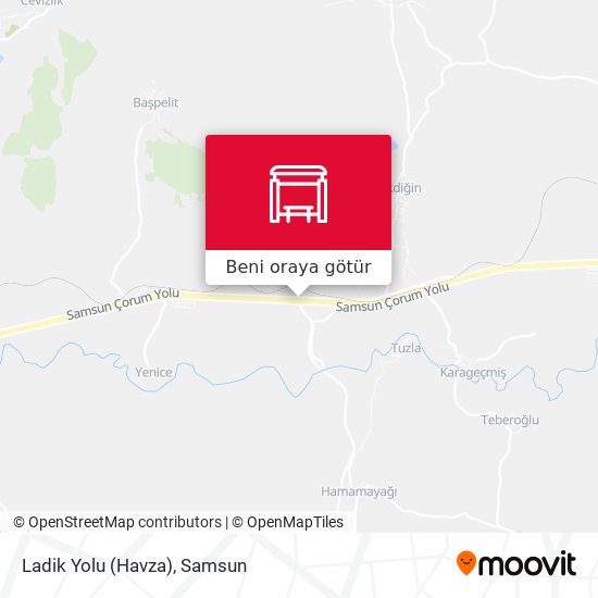 Ladik Yolu (Havza) harita