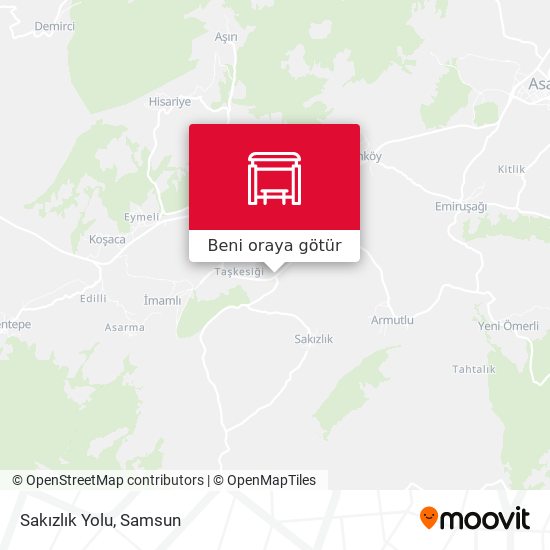 Sakızlık Yolu harita