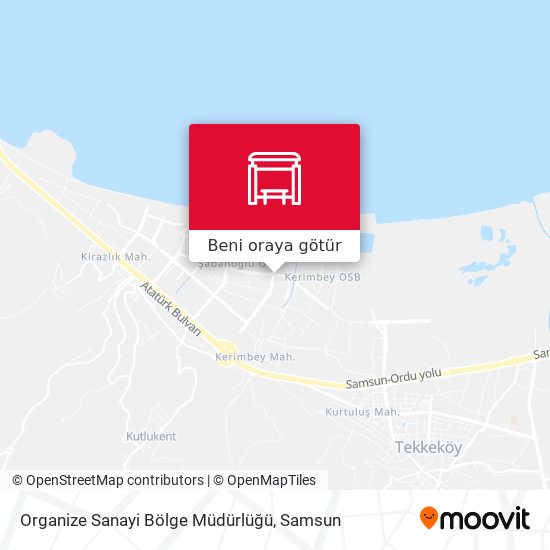 Organize Sanayi Bölge Müdürlüğü harita