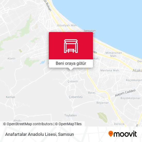 Anafartalar Anadolu Lisesi harita