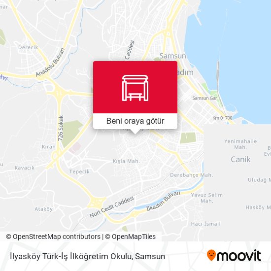İlyasköy Türk-İş İlköğretim Okulu harita