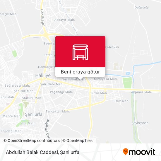 Abdullah Balak Caddesi harita