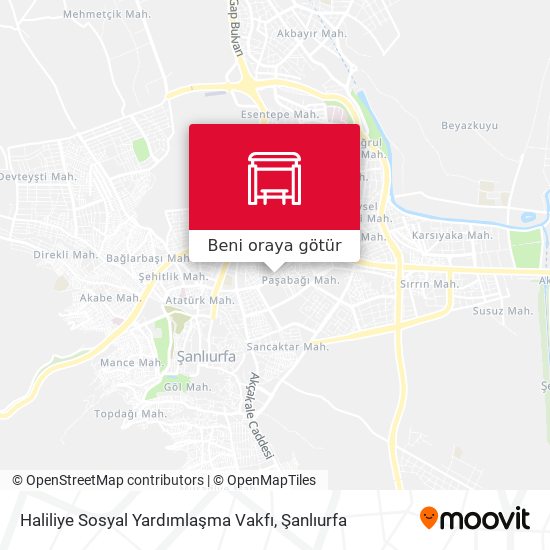 Haliliye Sosyal Yardımlaşma Vakfı harita