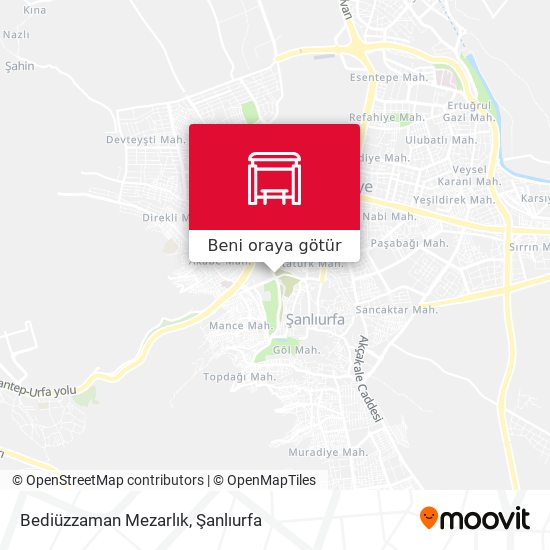 Bediüzzaman Mezarlık harita