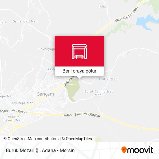 Buruk Mezarliği harita