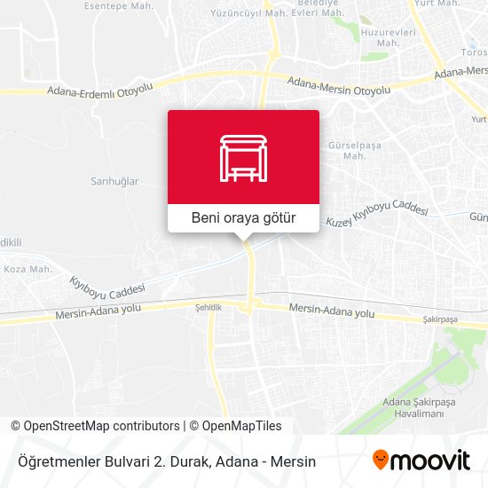 Öğretmenler Bulvari 2. Durak harita