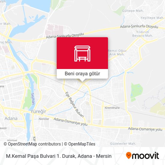 M.Kemal Paşa Bulvari 1. Durak harita