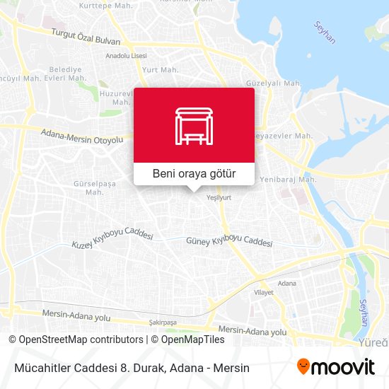 Mücahitler Caddesi 8. Durak harita