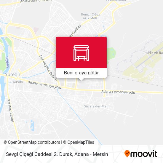 Sevgi Çiçeği Caddesi 2. Durak harita