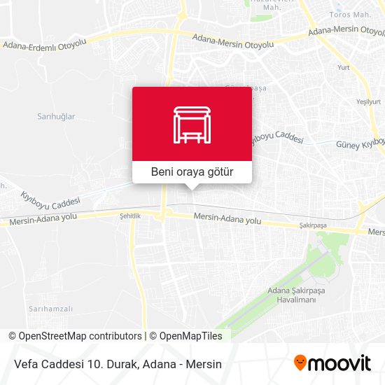 Vefa Caddesi 10. Durak harita