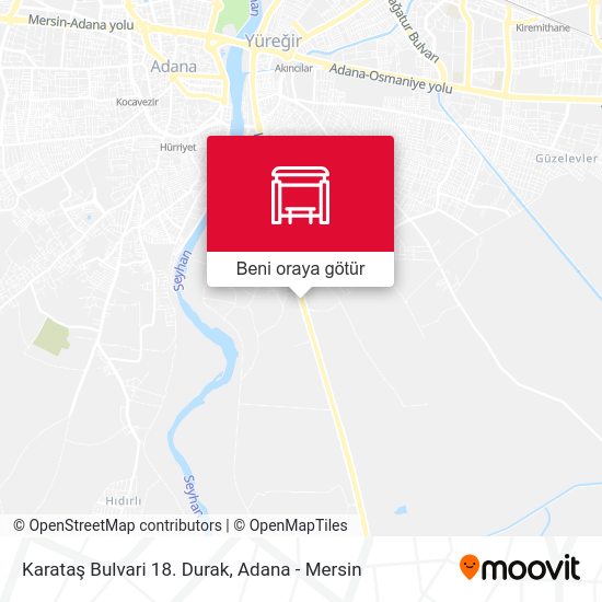 Karataş Bulvari 18. Durak harita