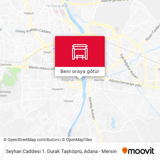 Seyhan Caddesi 1. Durak Taşköprü harita