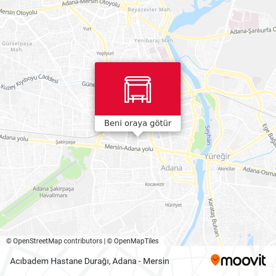 Acıbadem Hastane Durağı harita