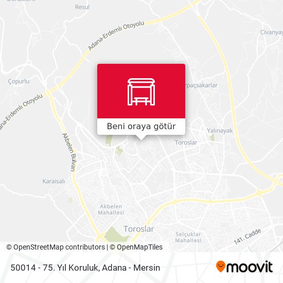 50014 - 75. Yıl Koruluk harita