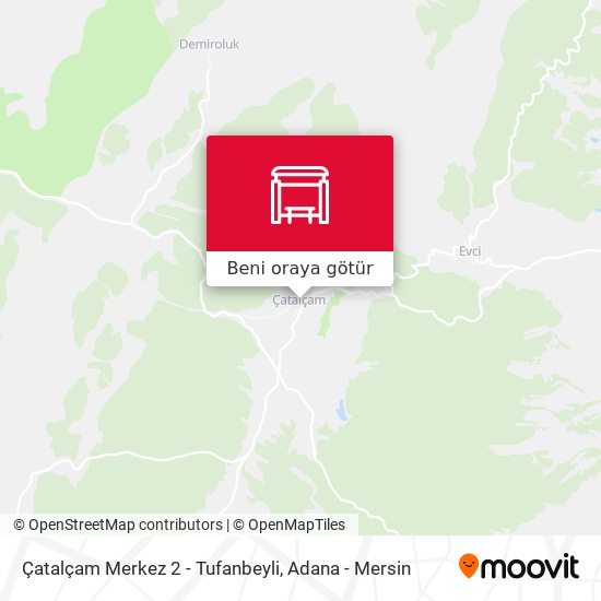 Çatalçam Merkez 2 - Tufanbeyli harita
