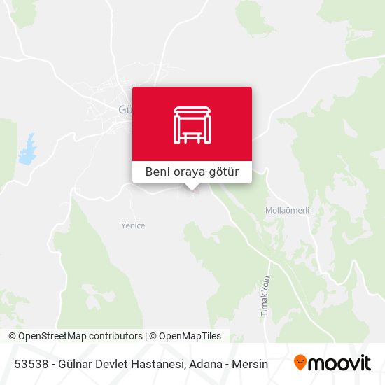 53538 - Gülnar Devlet Hastanesi harita
