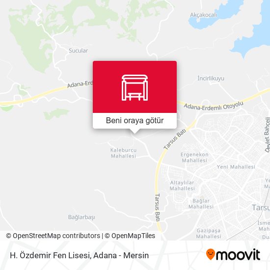 H. Özdemir Fen Lisesi harita