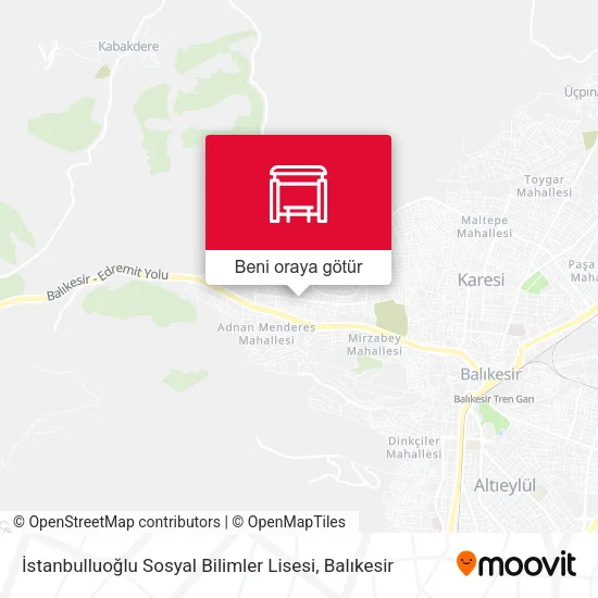 İstanbulluoğlu Sosyal Bilimler Lisesi harita