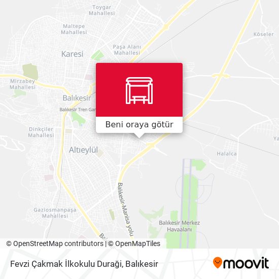 Fevzi Çakmak İlkokulu Duraği harita