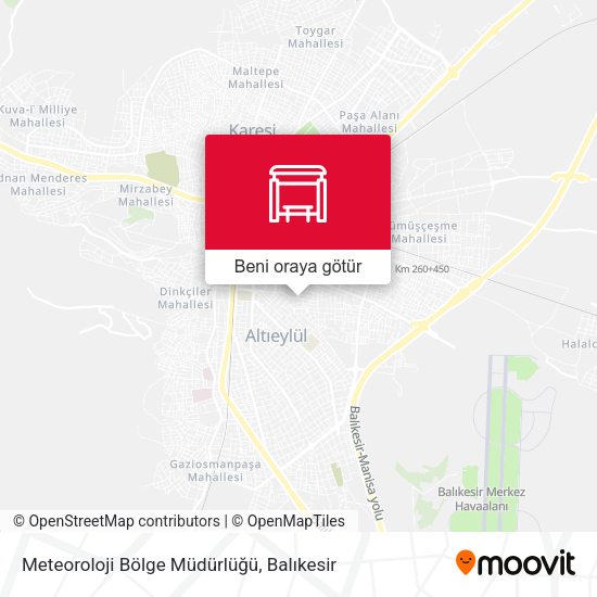 Meteoroloji Bölge Müdürlüğü harita