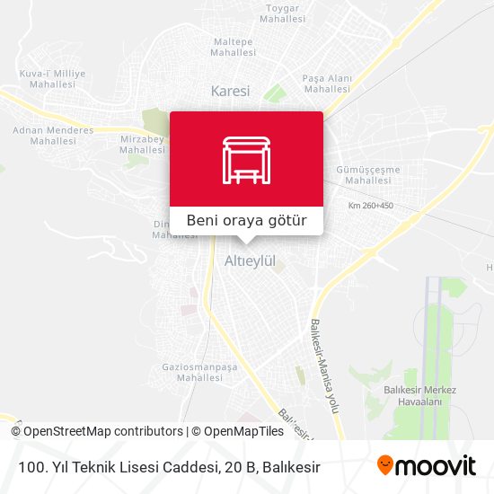 100. Yıl Teknik Lisesi Caddesi, 20 B harita