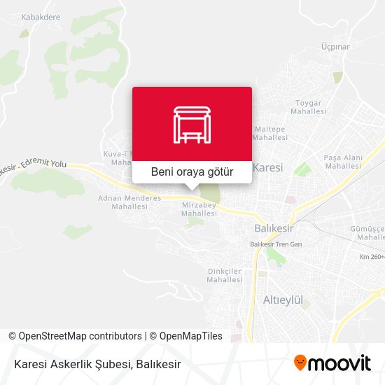 Karesi Askerlik Şubesi harita