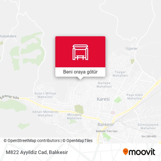 M822 Ayyildiz Cad harita