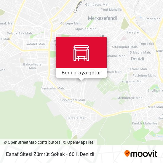 Esnaf Sitesi Zümrüt Sokak - 601 harita