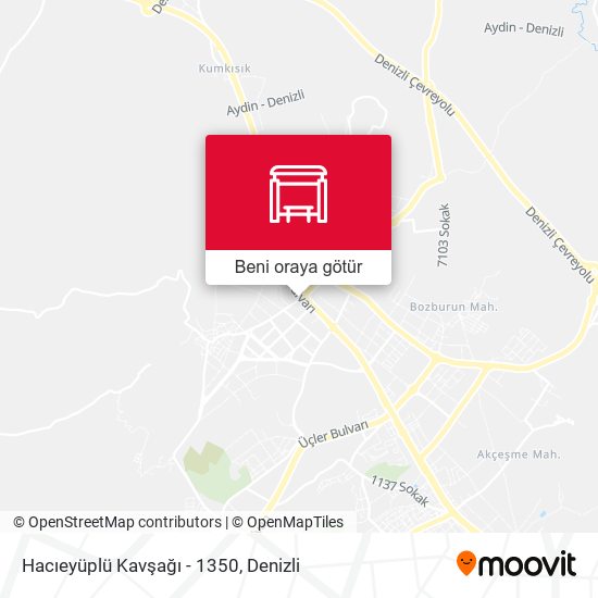 Hacıeyüplü Kavşağı - 1350 harita