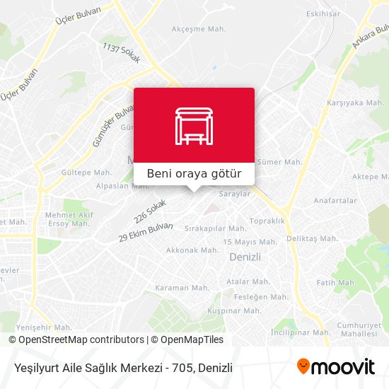 Yeşilyurt Aile Sağlık Merkezi - 705 harita