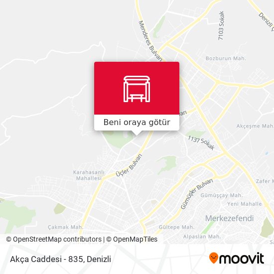 Akça Caddesi - 835 harita