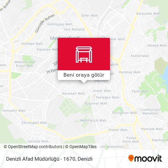 Denizli Afad Müdürlüğü - 1670 harita