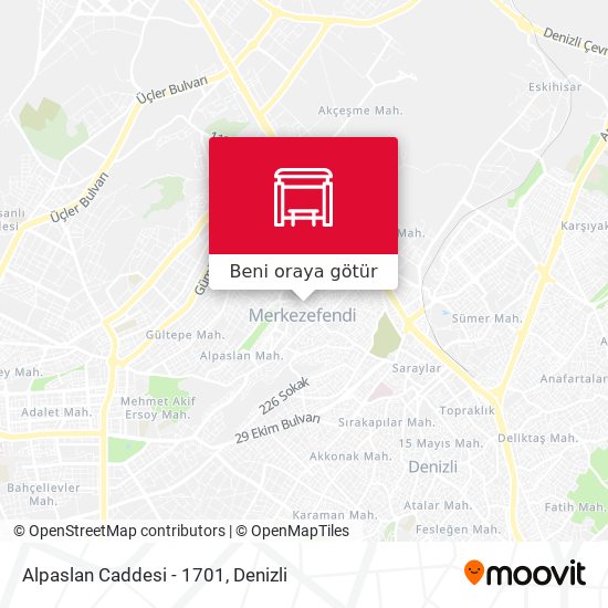 Alpaslan Caddesi - 1701 harita