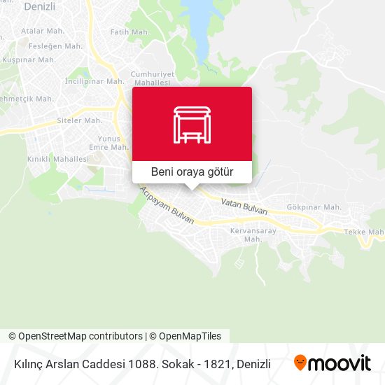 Kılınç Arslan Caddesi 1088. Sokak - 1821 harita