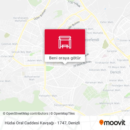 Hüdai Oral Caddesi Kavşağı - 1747 harita