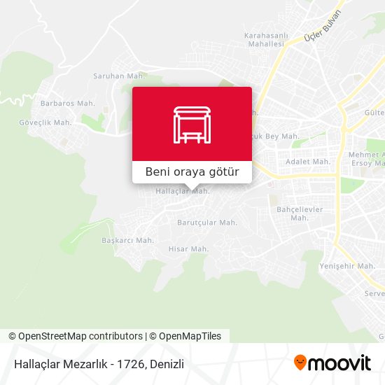 Hallaçlar Mezarlık - 1726 harita