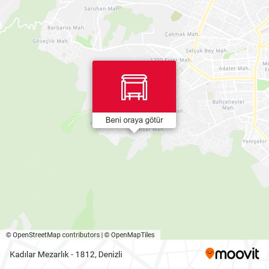 Kadılar Mezarlık - 1812 harita