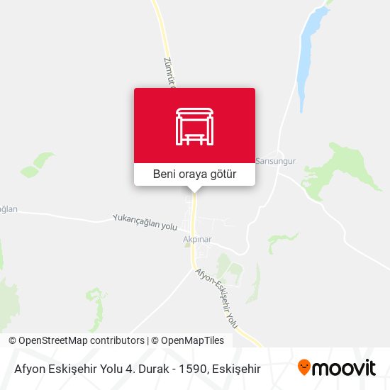 Afyon Eskişehir Yolu 4. Durak - 1590 harita