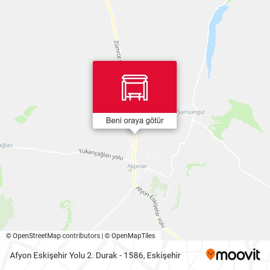 Afyon Eskişehir Yolu 2. Durak - 1586 harita