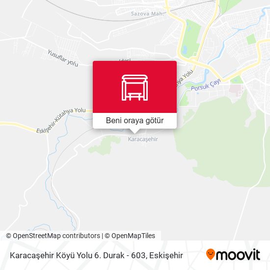 Karacaşehir Köyü Yolu 6. Durak - 603 harita