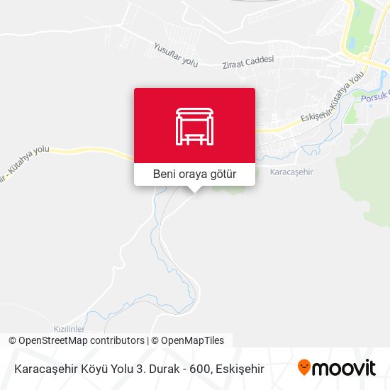 Karacaşehir Köyü Yolu 3. Durak - 600 harita