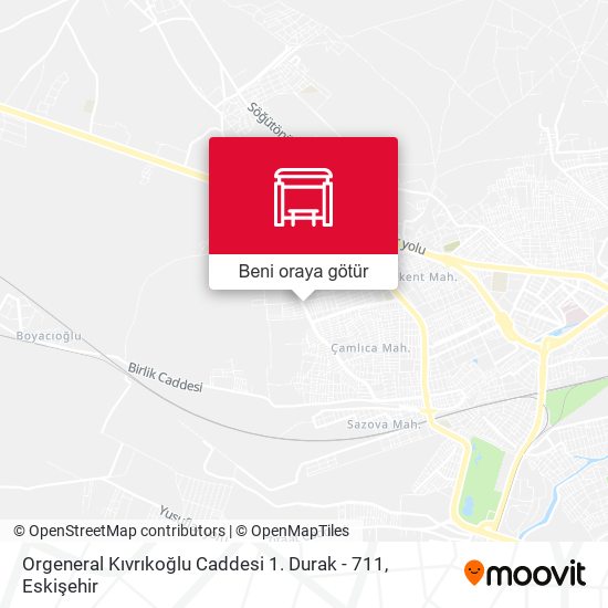 Orgeneral Kıvrıkoğlu Caddesi 1. Durak - 711 harita