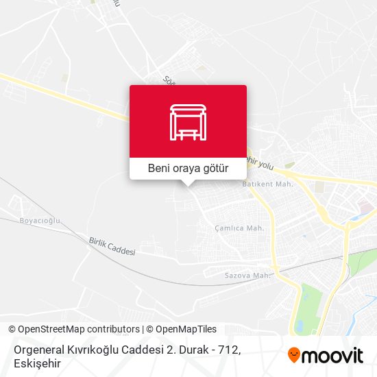 Orgeneral Kıvrıkoğlu Caddesi 2. Durak - 712 harita