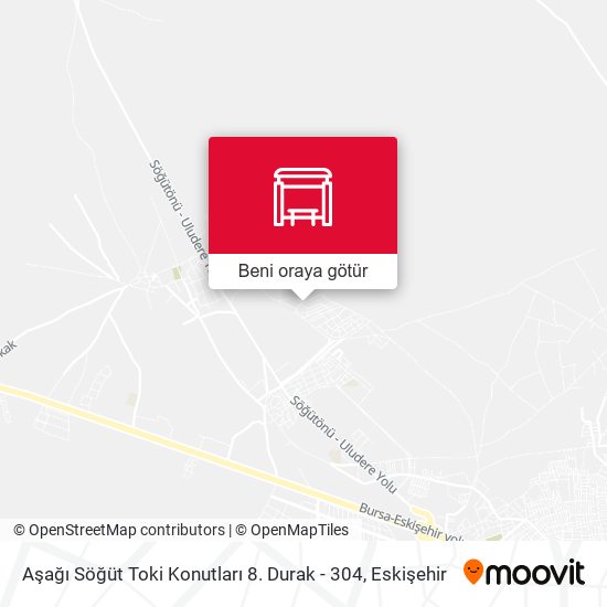 Aşağı Söğüt Toki Konutları 8. Durak - 304 harita