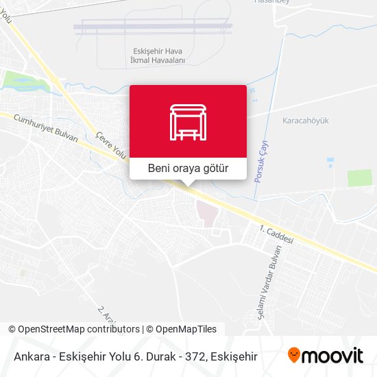 Ankara - Eskişehir Yolu 6. Durak - 372 harita
