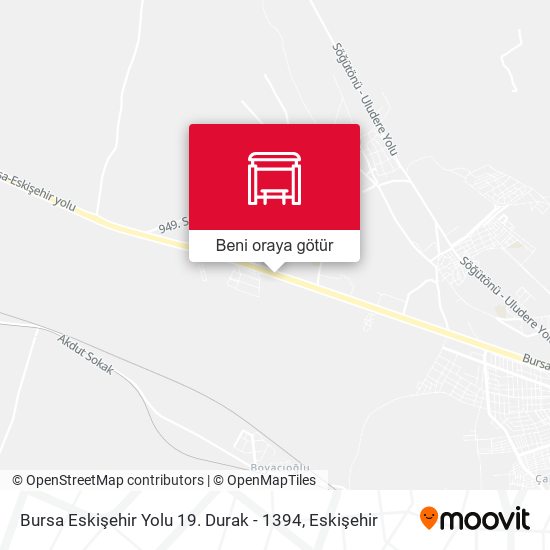 Bursa Eskişehir Yolu 19. Durak - 1394 harita