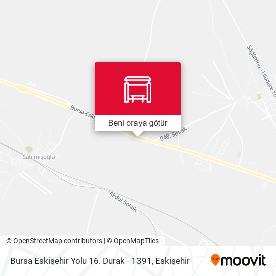 Bursa Eskişehir Yolu 16. Durak - 1391 harita