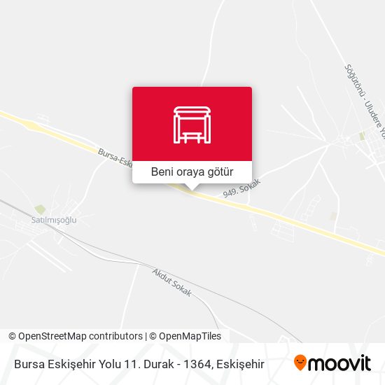 Bursa Eskişehir Yolu 11. Durak - 1364 harita