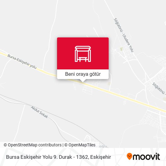 Bursa Eskişehir Yolu 9. Durak - 1362 harita