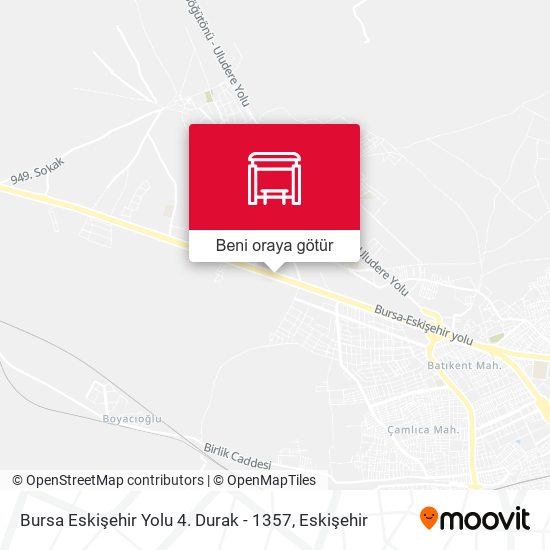 Bursa Eskişehir Yolu 4. Durak - 1357 harita